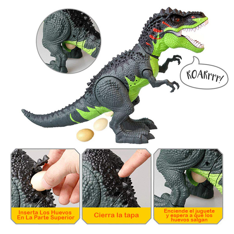 Miniatura 4 de Dinosaurio Pone Huevos Vapor Luces 108